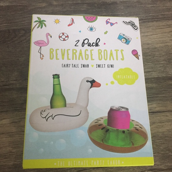 NWOT Inflatable Swan/Kiwi Beverage Boats 🦢🥝 - Picture 6 of 6